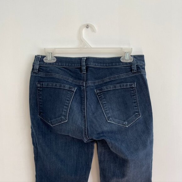 ANN TAYLOR LOFT Modern Skinny Jeans Dark Wash Zip Fly Full Length sz 4 / 27 W27 - Picture 12 of 14